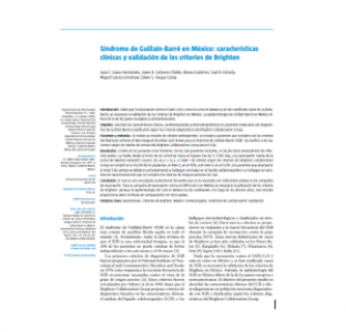 Síndrome de Guillain-Barré en México: características clínicas y validación de los criterios de Brighton